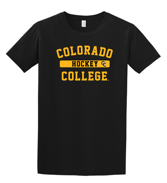 Colorado College Block Hockey Unisex Short Sleeve T-Shirt