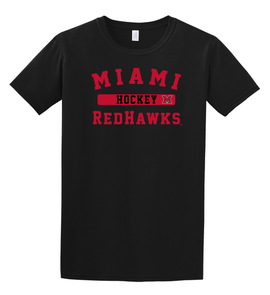 Miami University Block Hockey Unisex Short Sleeve T-Shirt