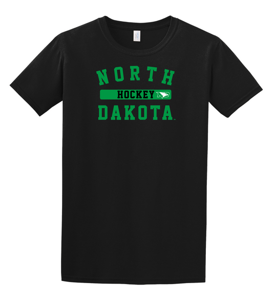 North Dakota Block Hockey Unisex Short Sleeve T-Shirt