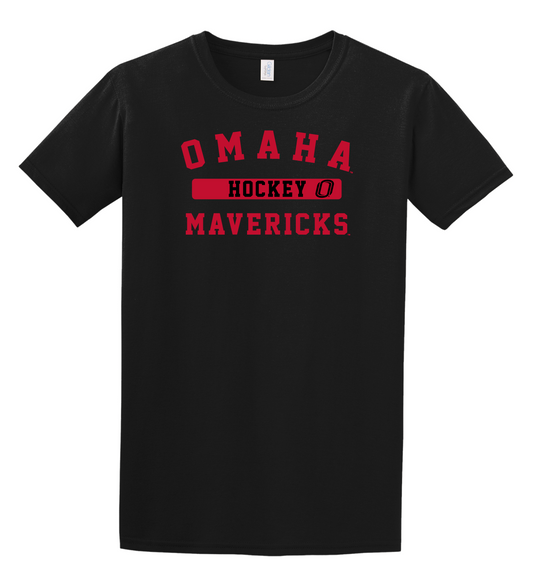 Nebraska Omaha Block Hockey Unisex Short Sleeve T-Shirt